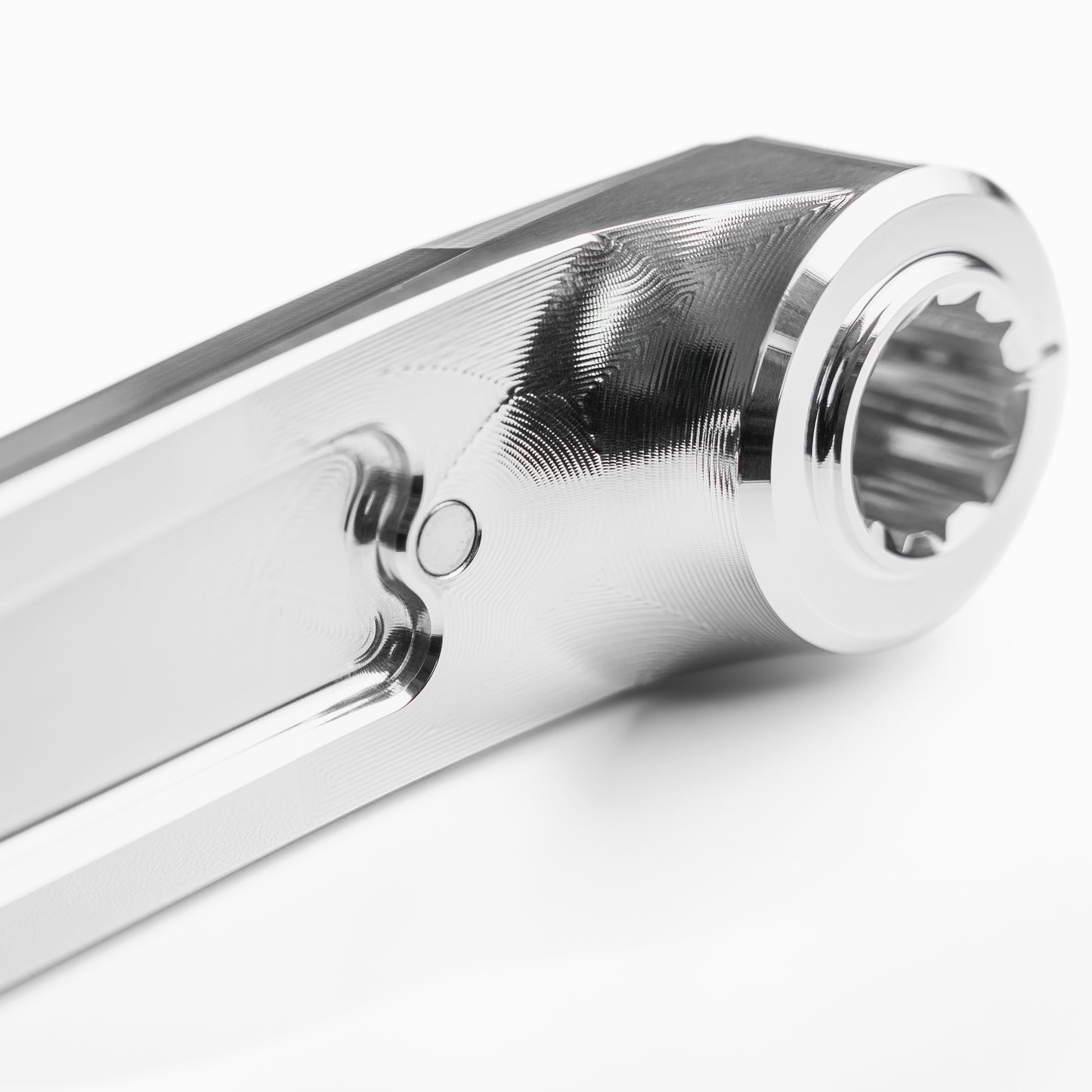 North Shore Billet Talon Pinion Cranks Smart.Shift magnet in silver crank