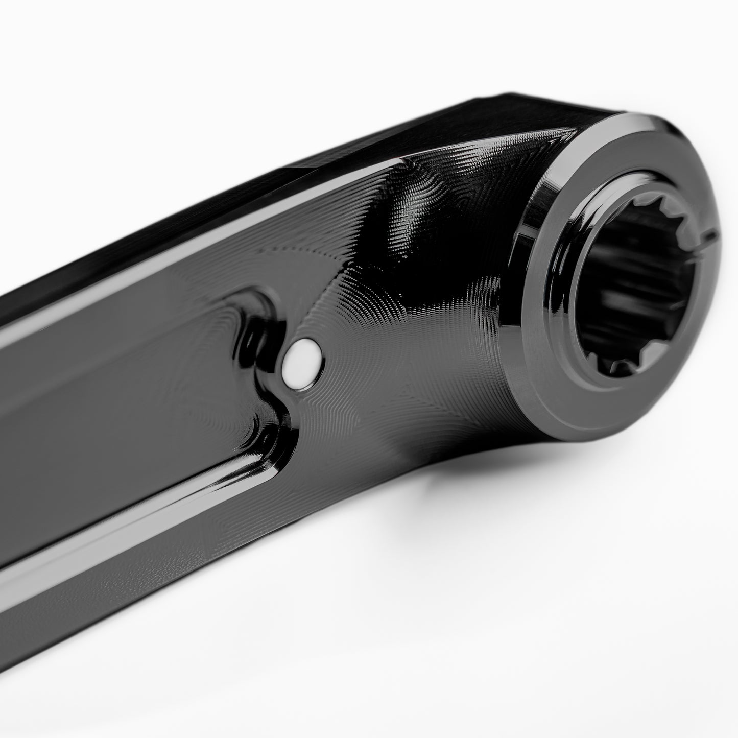 North Shore Billet Talon Pinion Cranks Smart.Shift magnet in black crank