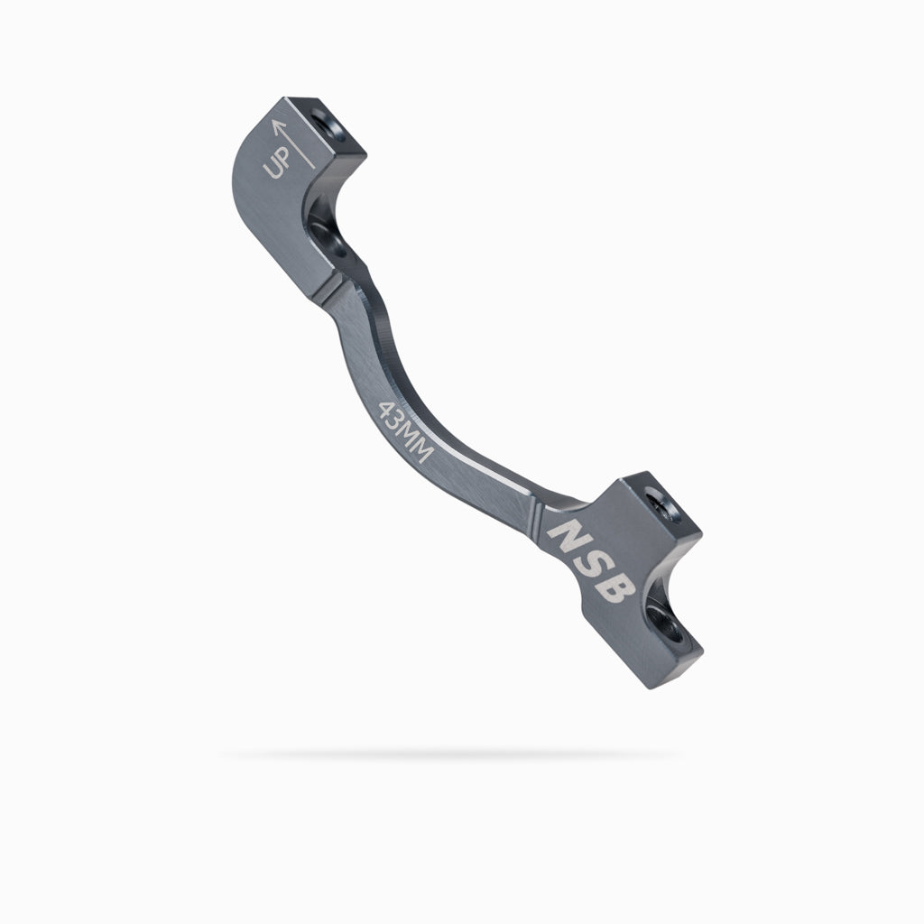 North Shore Billet 43mm post mount brake adapter pewter colour