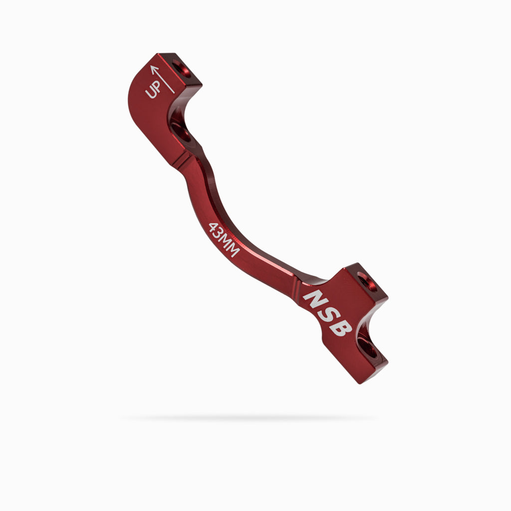 North Shore Billet 43mm post mount brake adapter red colour