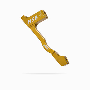 North Shore Billet 23mm post mount brake adapter gold colour