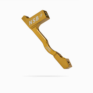 North Shore Billet 20mm post mount brake adapter gold colour